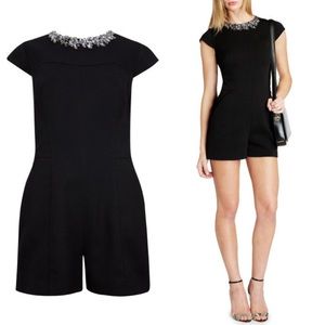 TED BAKER Embellished Neck Romper